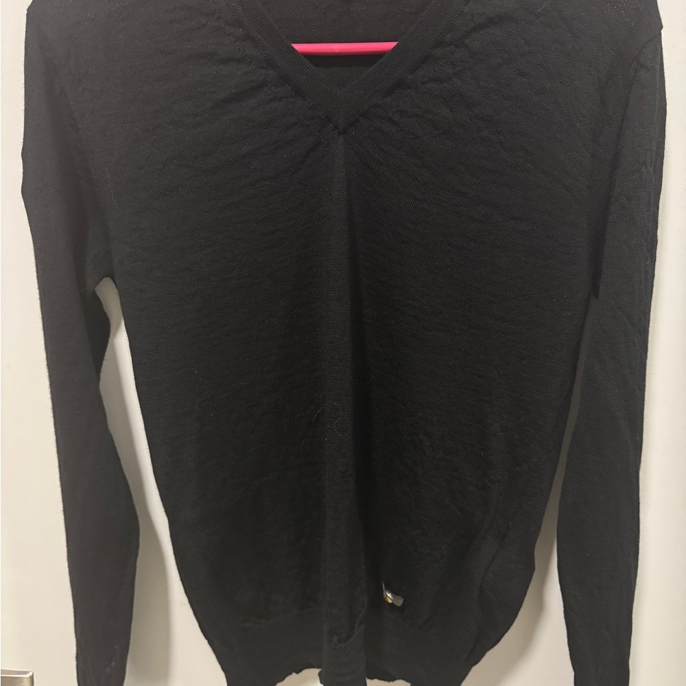 Versace Black V-Neck Sweater